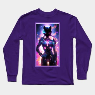 Anime Sci-Fi Cat Girl | Quality Anime Girl Artwork | Manga Girl Anime Art Long Sleeve T-Shirt